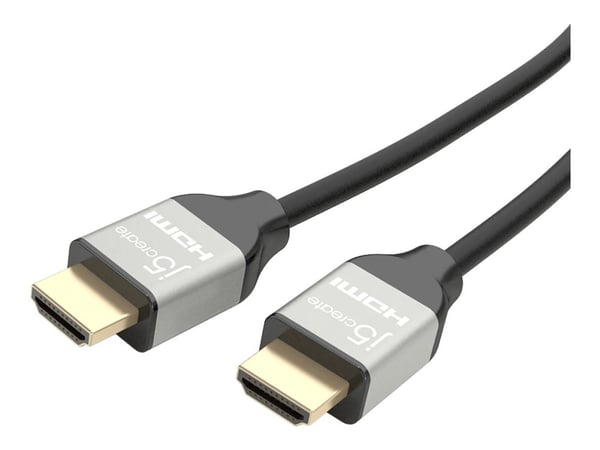 j5create JDc52 - HDMI-kabel med Ethernet - HDMI hann til HDMI hann - 2 m - trippel beskyttelse - svart - 4K 60Hz støtte