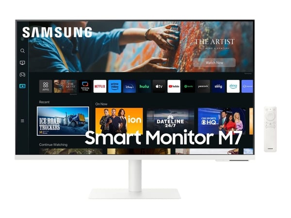 Samsung S32CM703UU - M70C Series - LED-skjerm - Smart - 32" - 3840 x 2160 4K @ 60 Hz - VA - 300 cd/m² - 3000:1 - HDR10 - 4 ms - HDMI, USB-C - høytt...