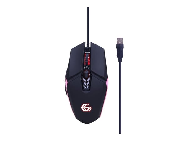 Gembird GMB Gaming Ghost GGS-UMGL4-02 - Paket med tangentbord, mus, headset och musdyna - bakgrundsbelyst - USB - amerikansk - färglåda