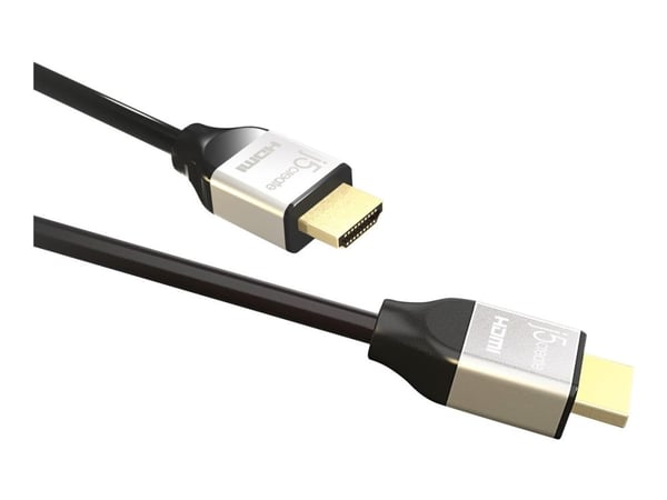 j5create JDc52 - HDMI-kabel med Ethernet - HDMI hann til HDMI hann - 2 m - trippel beskyttelse - svart - 4K 60Hz støtte