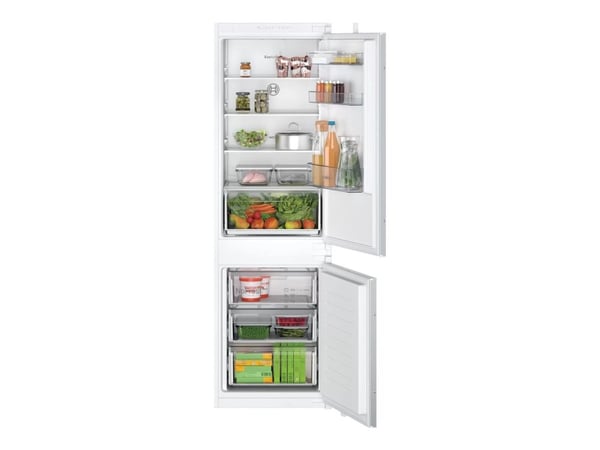 Bosch Serie | 2 KIN86NSE0 - Kylskåp/frys - bottenfrysskåp - inbyggd - fördjupning - bredd: 56 cm - djup: 55 cm - höjd: 177.5 cm - 260 liter - Klass E