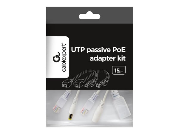 Cablexpert - Strøm over Ethernet (PoE) kabelsett - UTP - passiv, formstøpt