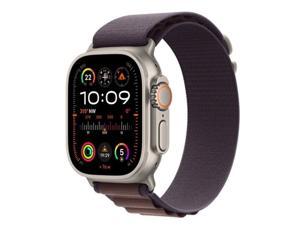 Apple - Sløyfe for smart armbåndsur - 49 mm - Medium størrelse - indigo - for Watch Hermès Series 9, SE 3, Series 10, Series 11, Series 8, Series 9...
