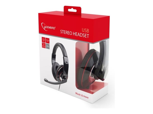 Gembird MHS-U-001 - Hodesett - full størrelse - kablet - skinnende svart