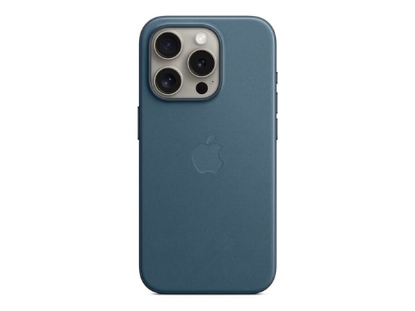 Apple - Baksidedeksel for mobiltelefon - MagSafe-samsvar - FineWoven - asurblå - for iPhone 15 Pro