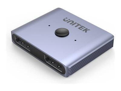 Unitek V1609A - Videolinjedelare/omkopplare - bidirectional - 2 x DisplayPort - skrivbordsmodell