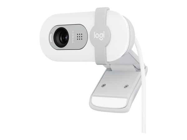 Logitech® | BRIO 100 - Webkamera - Full HD - 1920 x 1080 - innbygget mikrofon - USB-C - Off-White