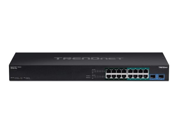 TRENDnet TPE BG182G - Switch - ohanterad - 8 x 10/100/1000 (UPOE / 4PPoE) + 8 x 10/100/1000 (PoE+) + 2 x SFP - rackmonterbar - UPOE / 4PPoE / PoE+ ...