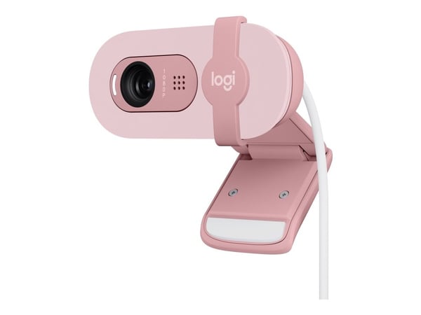Logitech® | BRIO 100 - Webkamera - Full HD - 1920 x 1080 - innbygget mikrofon - USB-C - Rose