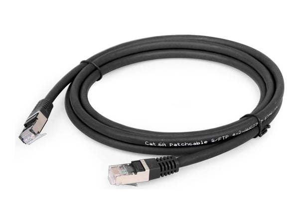 Cablexpert - Kablage - RJ-45 (hann) til RJ-45 (hann) - 25 cm - SFTP - CAT 6a - halogenfri, formet - svart