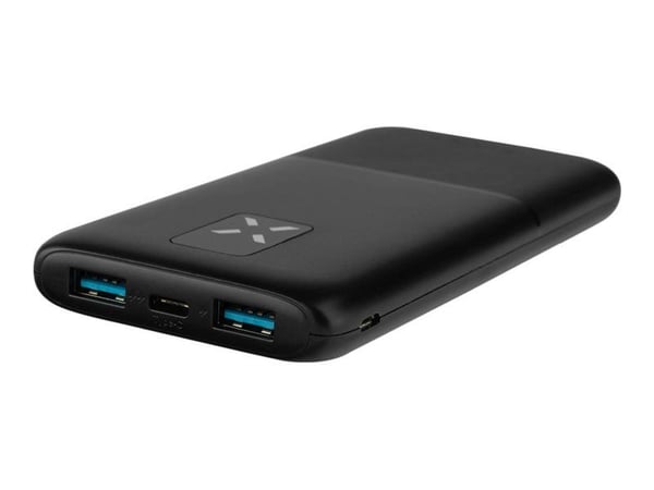 FIXED Zen - Strømbank - 10000 mAh - 20 watt - 5 A - PD - 3 utgangskontakter (2 x USB, USB-C) - svart