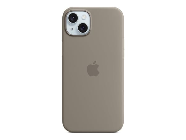 Apple - Baksidesskydd för mobiltelefon - MagSafe-kompatibilitet - silikon - lera - för iPhone 15 Plus