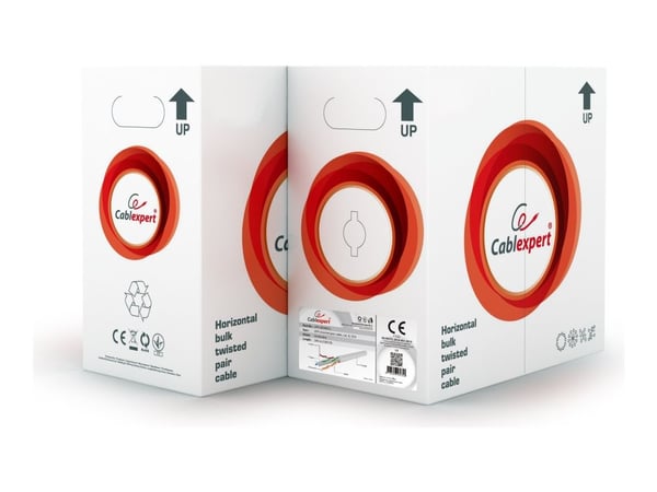 Cablexpert - Irtokaapeli - 305 m - UTP - CAT 6 - säikeistetty - harmaa - harmaa