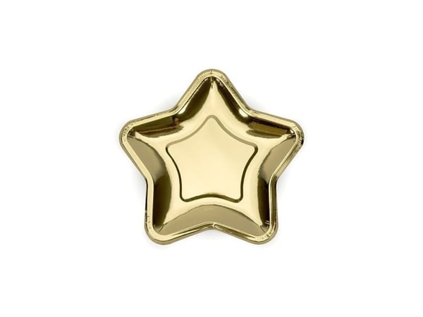 Papperstallrikar metallic guld