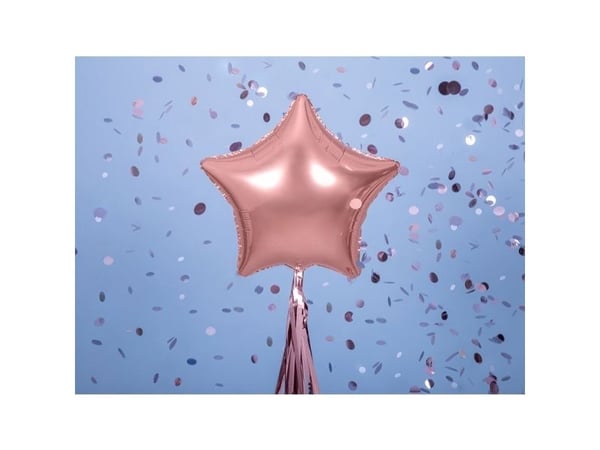PartyDeco Star, Ilmapallo, Ruusukulta, Star, Ei alle 36-kuukauden ikäisille lapsille, 480 mm, 50 kpl