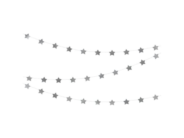 Stjärngirlang, silver