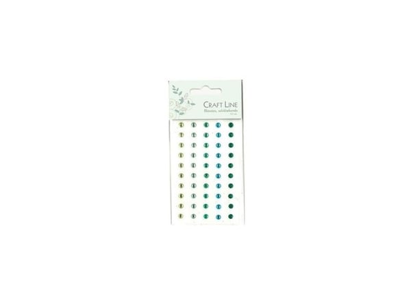 Rhinestones 5 mm, 50 stk gul/grønn mix