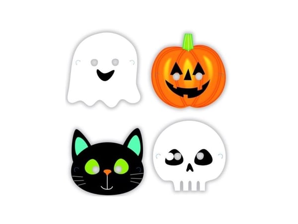Halloween-vänner masker, 8 st