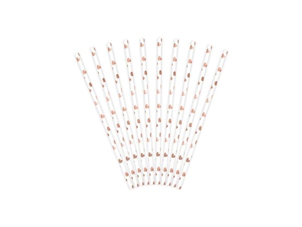 PartyDeco SPP7M-019RJ, Rosegull, Hvit, Papir, 195 mm, 10 stykker, 72 mm, 270 mm