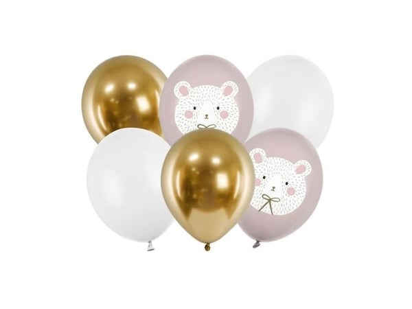 PartyDeco SB14P-315-000-6, Ilmapallo, Lateksi, Monivärinen, Juhlateema, Pyöreä, 8 vuosi/vuosia