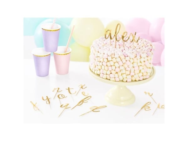 Alphabet Gold Toppers 9,5x12 cm