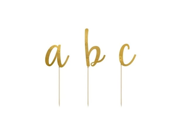 Alphabet Gold Toppers 9,5x12 cm