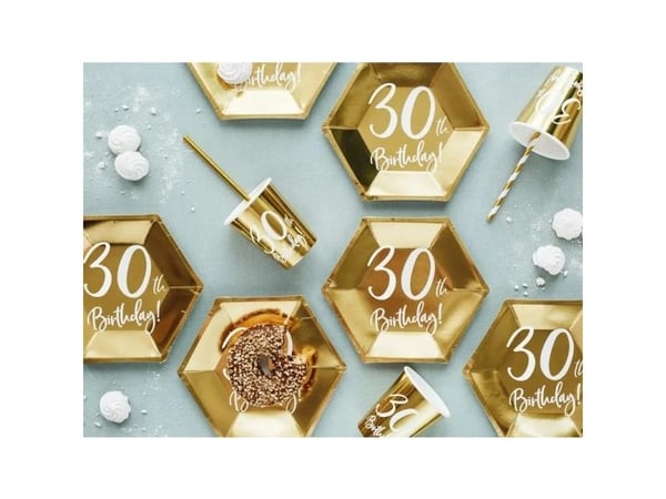 Guld paptallerkner, 30 år