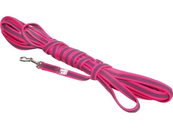 Julius-K9 K9 C&G line, rosa/grå, 14mm/10m, m/handtag, max 30kg