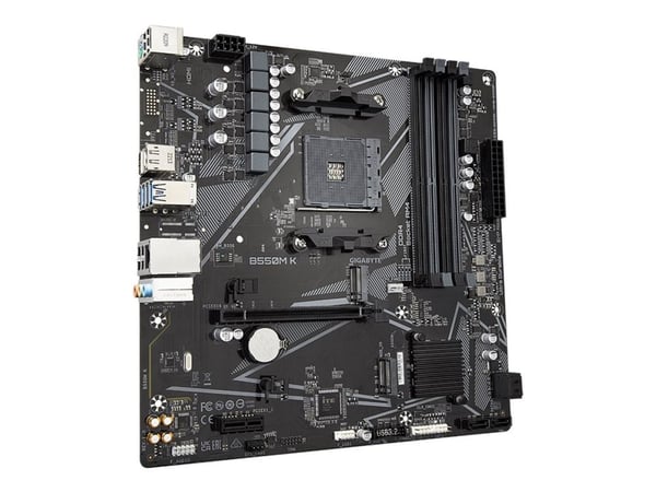 Gigabyte B550M K - 1.0 - emolevy - micro-ATX - Socket AM4 - AMD B550 piirisarja - USB 3.2 Gen 1 - Gigabit LAN - sisäinen grafiikka (CPU tarvitaan) ...