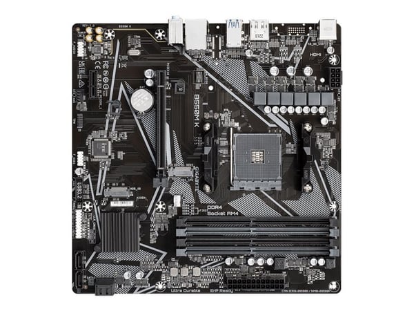 Gigabyte B550M K - 1.0 - emolevy - micro-ATX - Socket AM4 - AMD B550 piirisarja - USB 3.2 Gen 1 - Gigabit LAN - sisäinen grafiikka (CPU tarvitaan) ...