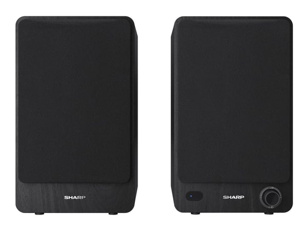 Sharp Bookshelf Speakers, 2-suuntainen, 2.0 kanavaa, Langallinen & langaton, 60 W, Musta