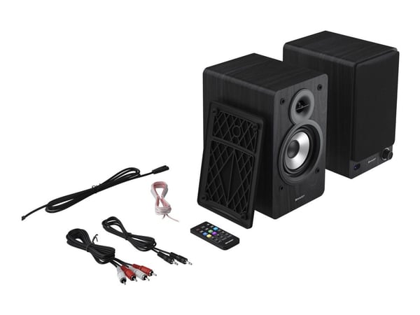 Sharp Bookshelf Speakers, 2-suuntainen, 2.0 kanavaa, Langallinen & langaton, 60 W, Musta