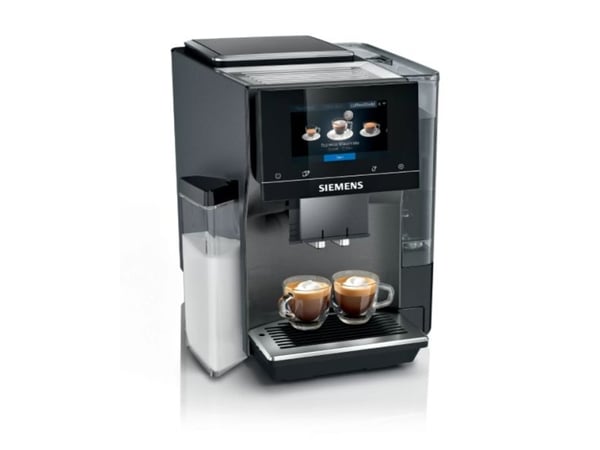 Siemens EQ.700, Yhdistelmäkahvinkeitin, 2,4 L, Kahvipavut, Sisäänrakennettu jauhin, 1500 W, Musta, Ruostumaton teräs