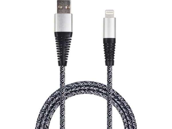 Kaapeli USB 2GO 2GO USB datakaapeli - hopea - 100cm Applen 8-napaiselle tietokoneelle