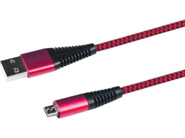 2GO 795945, 1 m, USB B, Micro-USB B, Röd