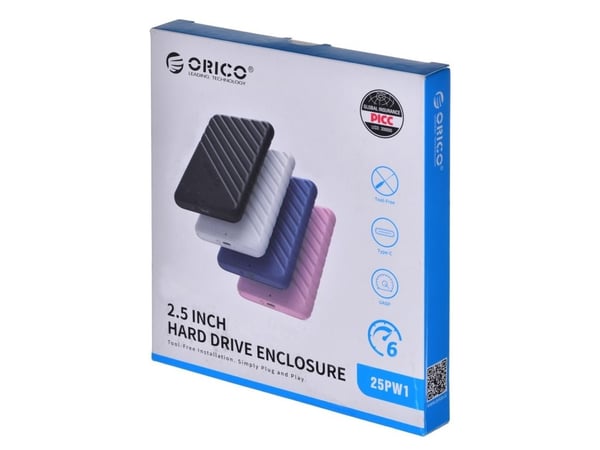 Orico diskinsats 2,5" USB-C 3.1 6Gbps vit (25PW1C-C3-WH-EP)