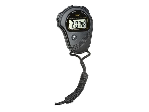 TFA-Dostmann 38.2029, Musta, Muovi, LCD-kellotaulu, LR44