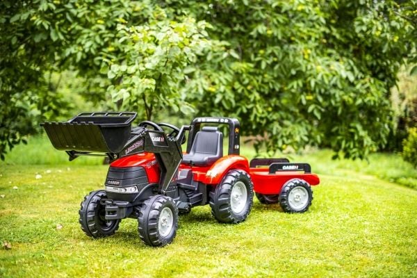 CASE IH Puma 240CVX polkutraktori lapsille ja etulapio + perävaunu