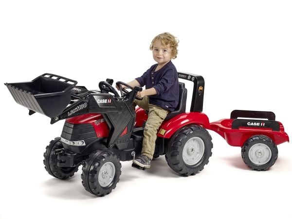 CASE IH Puma 240CVX polkutraktori lapsille ja etulapio + perävaunu