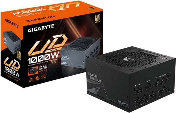 Gigabyte UD1000GM PG5 V2 - Nätaggregat (intern) - ATX12V 3.1/ EPS12V - 80 PLUS Gold - AC 100-240 V - 1000 Watt - aktive PFC
