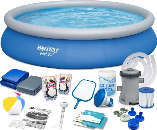 Bestway svømmebasseng hurtigsett 457 cm (57313)