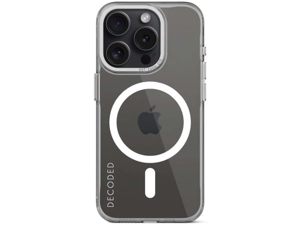 Decoded D24IPO15PBCT2TT, Suojus, Apple, iPhone 15 Pro, 15,5 cm (6.1"), Läpinäkyvä