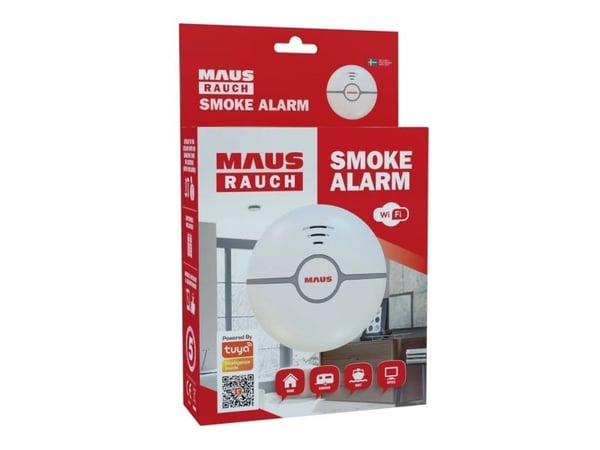 MAUS Rauch Wifi - brannalarm - hvit