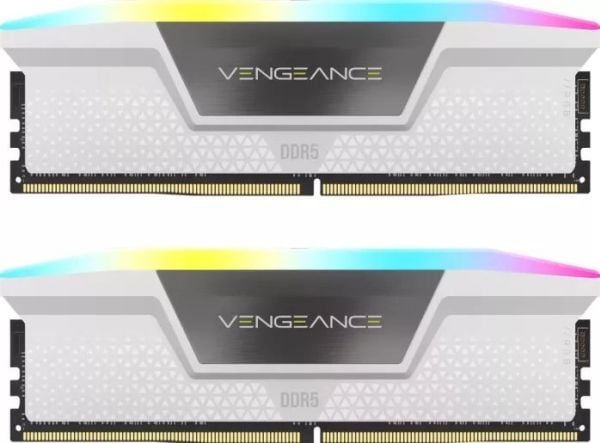 CORSAIR DDR5 6000MT/s 32GB 2x16GB DIMM Ubufret 36-44-44-96 Std PMIC XMP 3.0 VENGEANCE RGB DDR5 Hvit varmespreder Svart PCB 1,4V