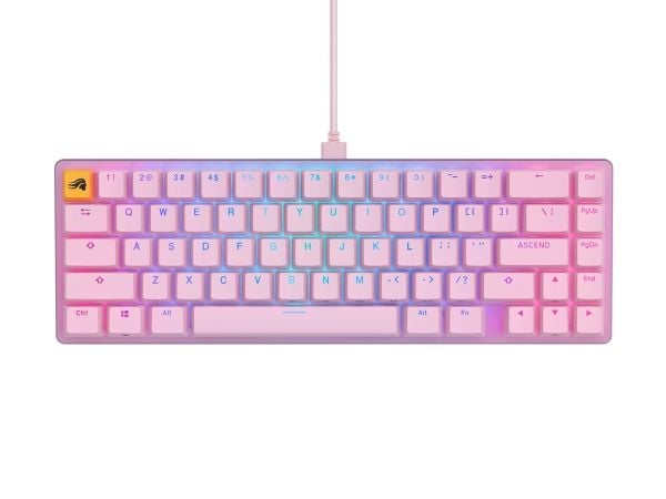 Glorious PC Gaming Race GMMK 2, 65%, Koblet med ledninger (ikke trådløs), USB, Mekanisk nøkkelbryter, RGB LED, Rosa