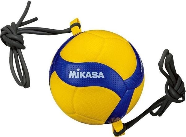 Volleyball Mikasa V300W-AT-TR med gule og blå gummier (5) Volleyball Mikasa V300W-AT-TR med gule og blå gummier (5)