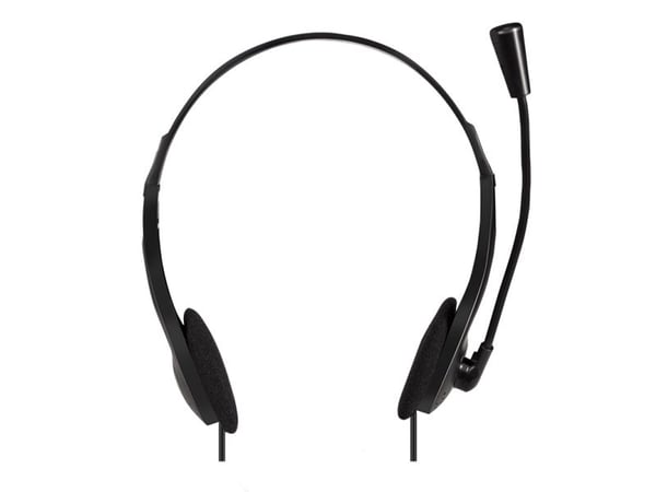 LogiLink HS0055, Koblet med ledninger (ikke trådløs), Musikk/hver dag, 20 - 20000 Hz, 85 g, Hodesett, Sort
