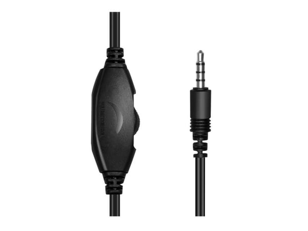 LogiLink HS0055, Koblet med ledninger (ikke trådløs), Musikk/hver dag, 20 - 20000 Hz, 85 g, Hodesett, Sort