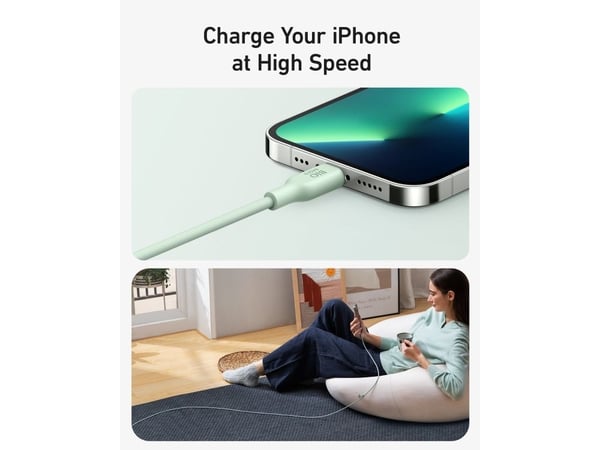 Anker 541, 1,8 m, Lightning, USB C, urosliitin, urosliitin, vihreä