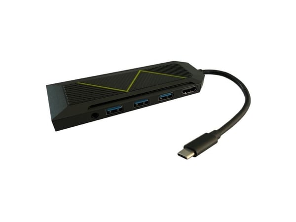 LC-POWER USB 3.2 HUB-C-Multi-6-RGB Ulkoinen HUB w.card reader,charge&amp;HDMI